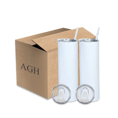 RTS USA Warehouse 30oz sublimation straight skinny tumbler with plastic straw