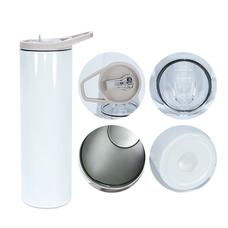 RTS USA warehouse 20oz/30oz sublimation blanks straight skinny tumblers with two lids