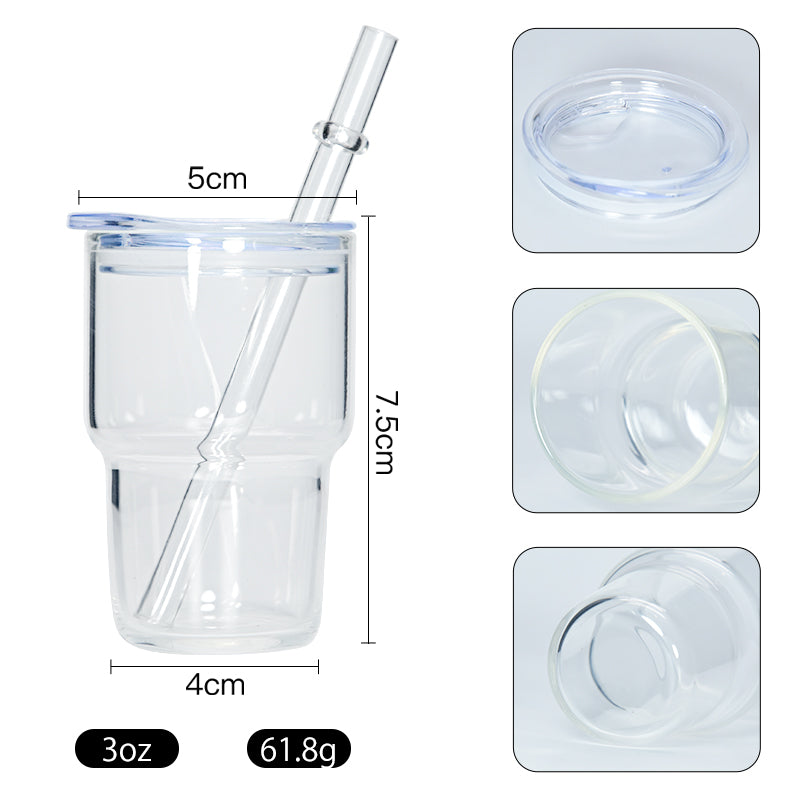RTS USA warehouse 3oz Clear/Frosted sublimation mini tumblers/shot glasses