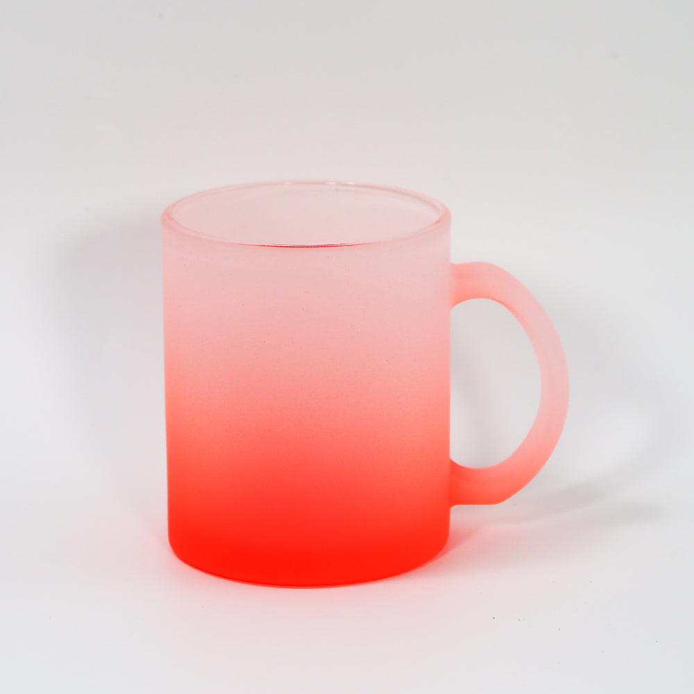 RTS USA warehouse11oz colorful frosted sublimation glass mugs