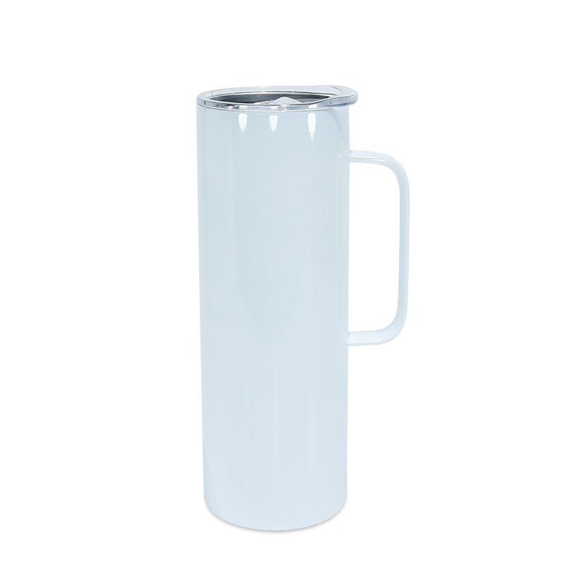 RTS in USA warehouse 20oz sublimation blanks straight skinny tumblers with handle