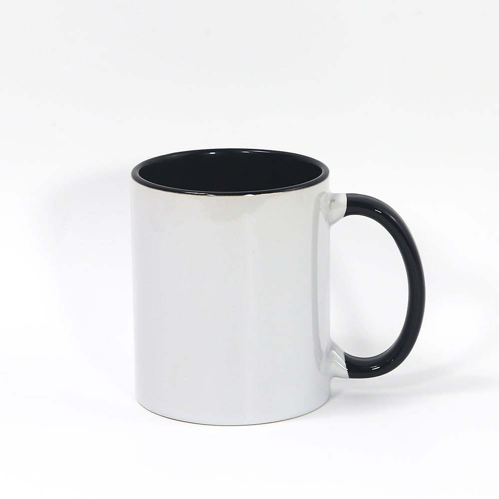 RTS USA warehouse 11oz sublimation ceramic coffee mug with colorful inside and handle