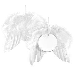RTS US Warehouse 2.75 in MDF Sublimation Round Ornaments with Wings