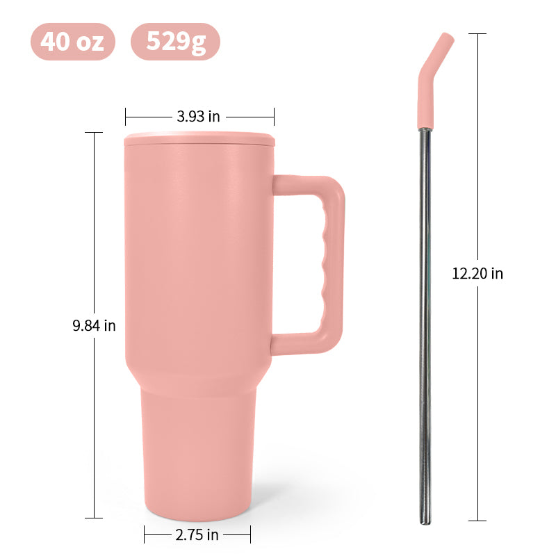 RTS USA Warehouse 40OZ matte sublimation tumbler with handle ,version 3