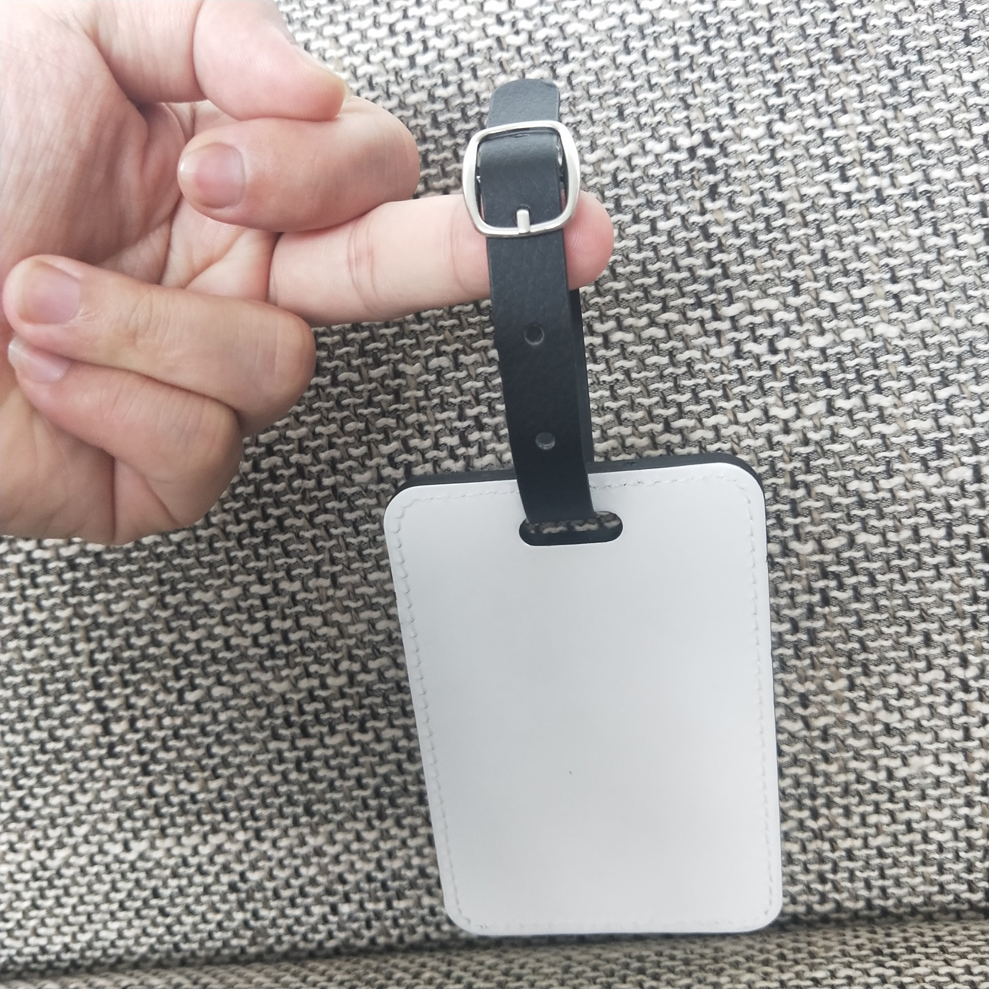 RTS USA warehouse sublimation PU leather luggage tag