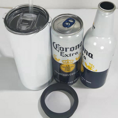 RTS USA warehouse 15oz sublimation blanks straight 3 in 1 can cooler for 12oz skinny can and bottle