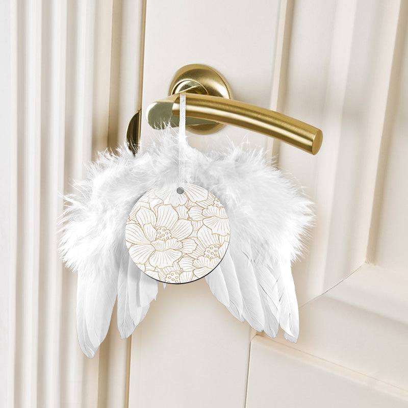 RTS US Warehouse 2.75 in MDF Sublimation Round Ornaments with Wings