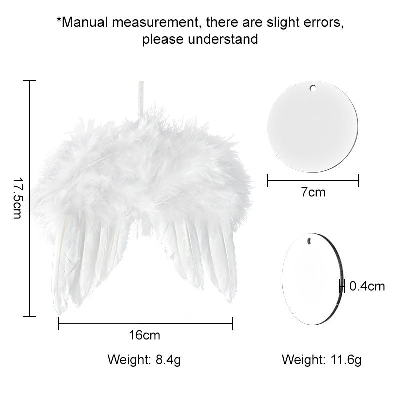 RTS US Warehouse 2.75 in MDF Sublimation Round Ornaments with Wings