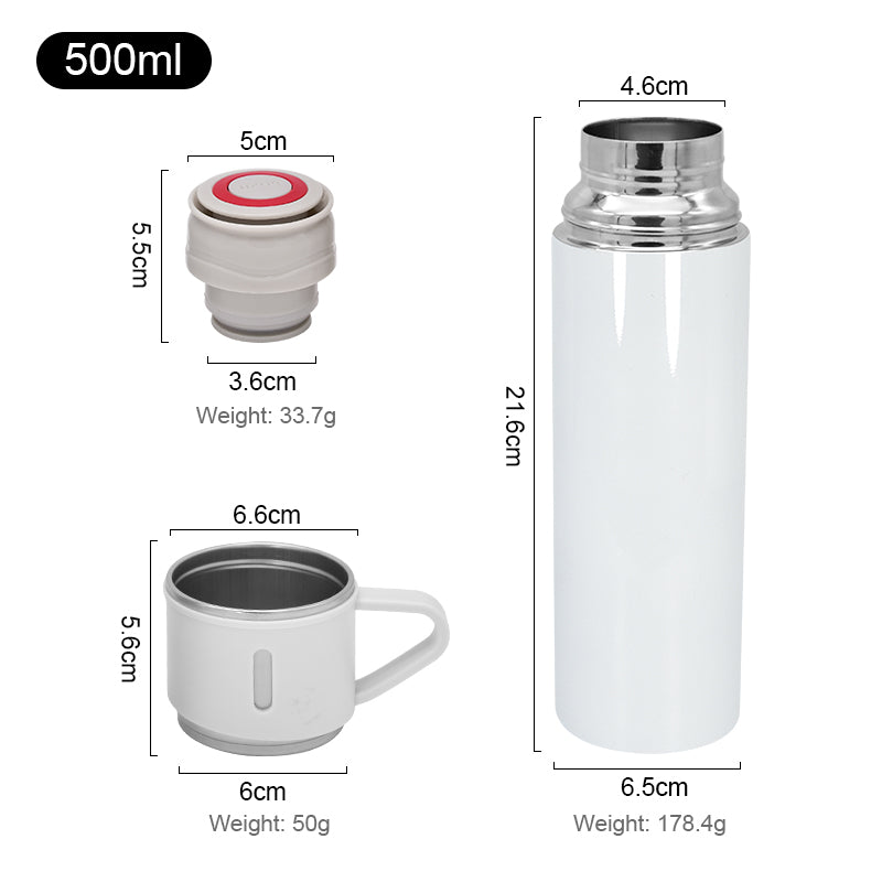 RTS USA warehouse 17oz sublimation Flask Set 1 bottle + 3 lids with handle