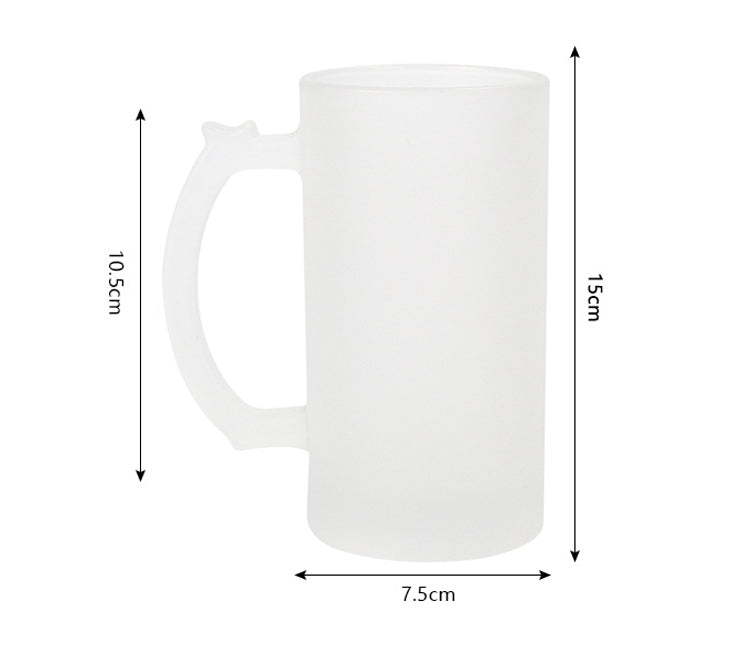 RTS USA warehouse 16oz frosted sublimation glass beer mugs