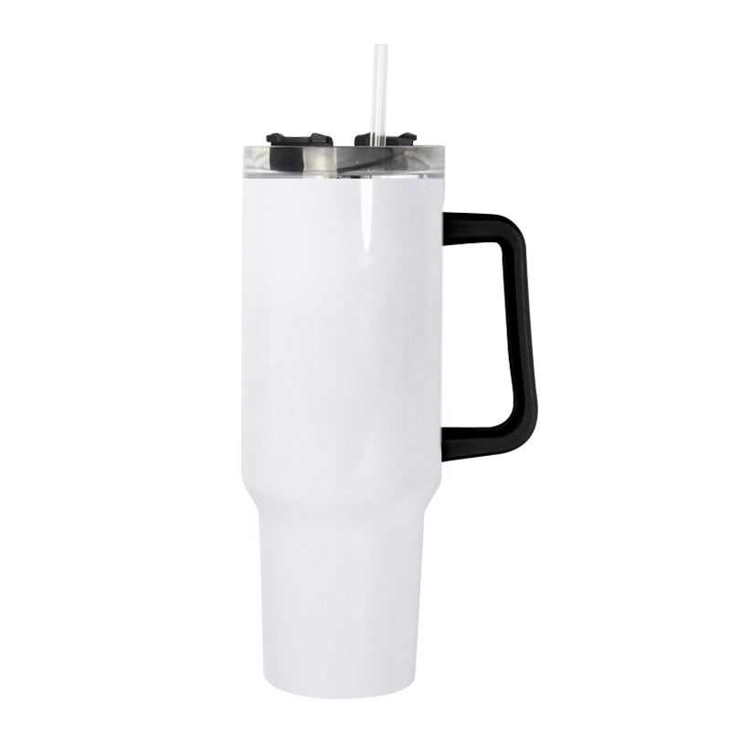 RTS USA warehouse Case of 12 USA warehouse 40OZ white sublimation blanks tumbler with handle