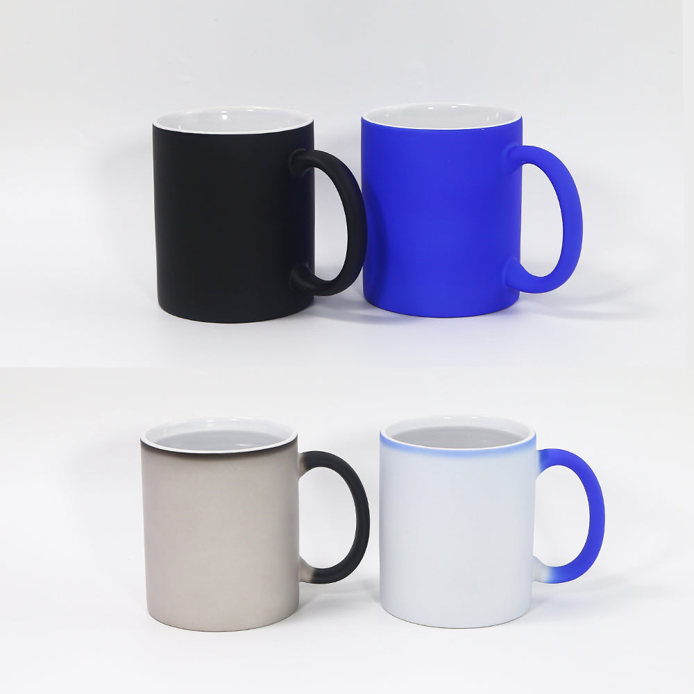 RTS US Warehouse 11oz Matte Color Change Sublimation Ceramic Mugs