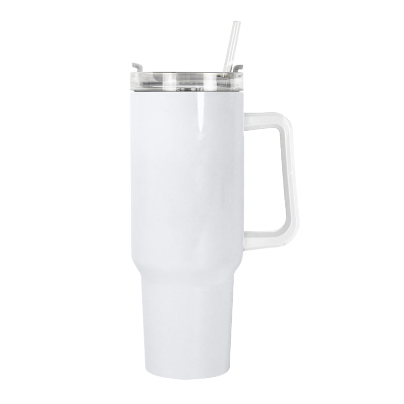 RTS USA warehouse Case of 12 USA warehouse 40OZ white sublimation blanks tumbler with handle